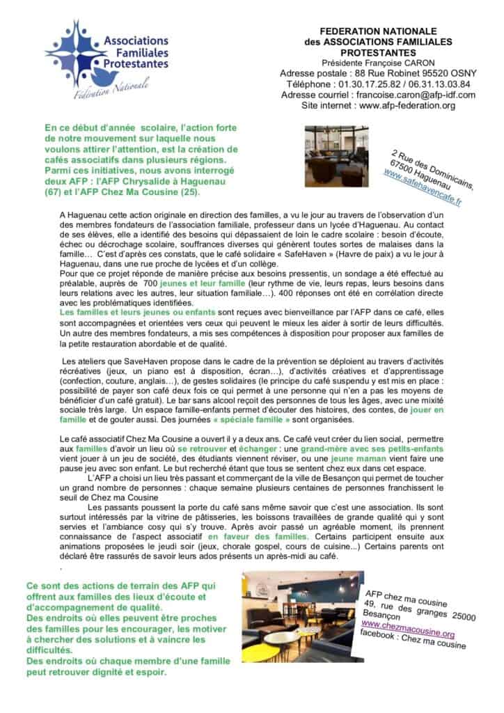 conférence nationale des mouvements familiaux