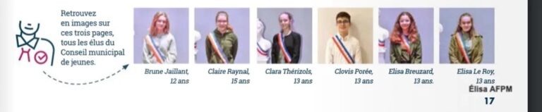 élus conseil municipal jeunes